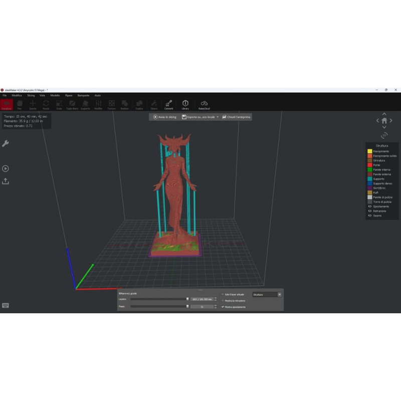 Lilith Regina dei demoni modello 3d da stampare, tarato e testato con diverse stampanti perfettamente funzionante senza errori di stampa. il pacchetto comprende  il file STL.
